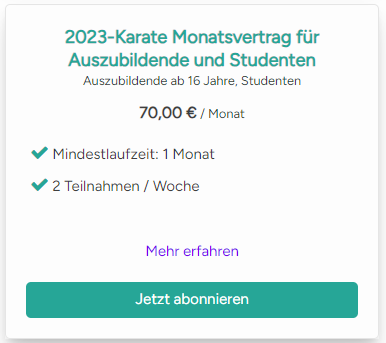 Karate Monat Azubi Studenten